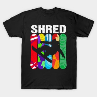 Shred Snowboard Retro T-Shirt